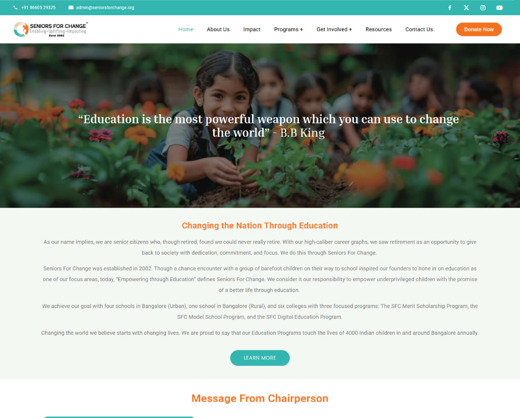 SENIORS FOR CHANGE screenshot