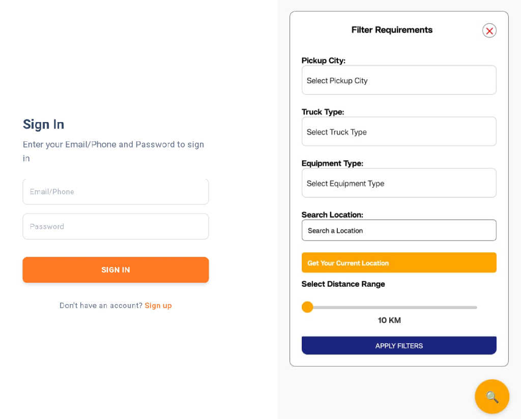 ROCKET LOGISTICS APP screenshot